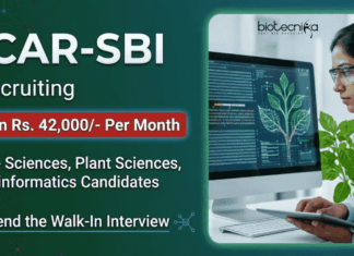 Young Professional Job at ICAR-SBI with Rs. 42,000/- Pay | Attend the Walk-In Apply for Young Professional Jobs under ICAR-SBI Recruitment. Life Sciences Career Aspirants can attend Written Test Cum Interview.