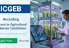 ICGEB Recruitment for Research Positions – Natural or Agricultural Sciences Apply Now Apply for ICGEB Recruitment 2026 Research Jobs in biotechnology and Agricultural Sciences under a DBT-funded project.