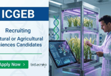 ICGEB Recruitment for Research Positions – Natural or Agricultural Sciences Apply Now Apply for ICGEB Recruitment 2026 Research Jobs in biotechnology and Agricultural Sciences under a DBT-funded project.