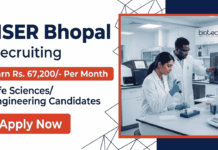 Earn Rs. 67,200 per Month at IISER Bhopal | Research Jobs in Life Sciences IISER Bhopal Recruitment for Research Jobs. Apply for Project Scientist role in AI-based Life Sciences Research Projects.