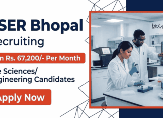 Earn Rs. 67,200 per Month at IISER Bhopal | Research Jobs in Life Sciences IISER Bhopal Recruitment for Research Jobs. Apply for Project Scientist role in AI-based Life Sciences Research Projects.