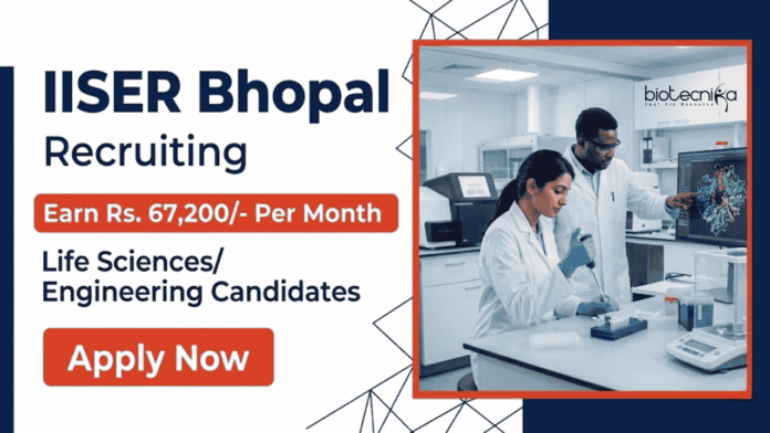 IISER Bhopal IISER Bhopal Recruitment for Research Jobs. Apply for Project Scientist role in AI-based Life Sciences Research Projects.