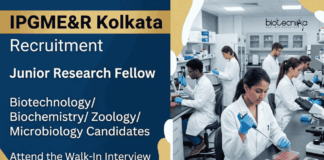 IPGMER has Announced JRF Vacancy for MSc Life Sciences Candidates – Walk-In IPGMER Recruitment 2026 announced for JRF Vacancy in Kolkata. Apply for Life Sciences Research and molecular biology projects.