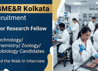 IPGMER has Announced JRF Vacancy for MSc Life Sciences Candidates – Walk-In IPGMER Recruitment 2026 announced for JRF Vacancy in Kolkata. Apply for Life Sciences Research and molecular biology projects.
