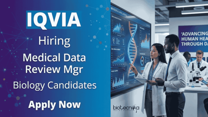Iqvia IQVIA Careers Announced Biology Jobs and Career in Life Sciences Opportunity for Clinical Research Professionals in Bengaluru.