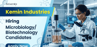 Research Jobs at Kemin Industries | Microbiology and Biotechnology Candidates Apply Now Apply for Kemin Industries Research Jobs in Chennai for Biotechnology and Microbiology Candidates with Research Experience.