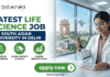Latest Life Science Job at South Asian University in Delhi | Apply Now Latest Life Science Job at South Asian University in Delhi Apply Now. A professional recruitment banner for the "Latest Life Science Job at South Asian University in Delhi," featuring the Biotecnika logo at the top left. On the right, a female scientist in a white lab coat and safety glasses is shown using a multichannel pipette on a microplate in a modern laboratory setting. The background through a large window offers a clear, realistic view of the India Gate in Delhi, symbolizing the job location. The left side features the bold headline "LATEST LIFE SCIENCE JOB AT SOUTH ASIAN UNIVERSITY IN DELHI" and three green circular icons representing: Advanced Bio-sciences, Global Impact & Reach, and Career Growth Path. A prominent green "apply now" button with a white arrow and the website "biotecnika.org" are located at the bottom.