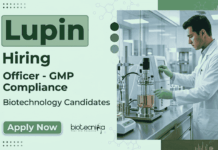 Biotechnology Jobs at Lupin | Apply Now for Officer Role Apply for Lupin Career: Biotechnology Jobs in Pune. Officer Jobs in GMP compliance, Biotech Manufacturing, and Validation.