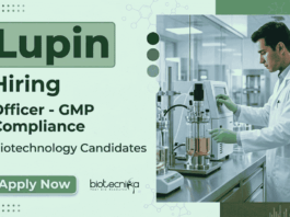 Apply for Lupin Career: Biotechnology Jobs in Pune. Officer Jobs in GMP compliance, Biotech Manufacturing, and Validation.