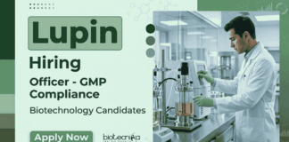 Biotechnology Jobs at Lupin | Apply Now for Officer Role Apply for Lupin Career: Biotechnology Jobs in Pune. Officer Jobs in GMP compliance, Biotech Manufacturing, and Validation.