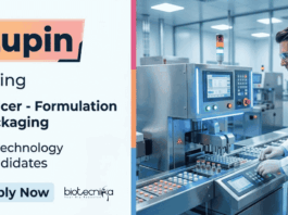 Lupin Career: Hiring Biotechnology Candidates for Officer Formulation Packaging Jobs in Pune. Apply Online Now.
