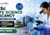 MSc Life Science Vacancy at BRIC-inStem in Bangalore | Earn Upto ₹37,000 Salary MSc Life Science Vacancy at BRIC-inStem in Bangalore Apply. Featured banner for “MSc Life Science Vacancy at BRIC-inStem” featuring the Biotecnika logo at the top, a life sciences researcher using a microscope in a modern biotechnology laboratory, DNA and molecular research-themed graphics, a salary highlight showing “Earn Upto ₹37,000,” a research institute campus backdrop, and a bold “Apply Now” button at the bottom.