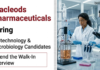 Macleods Walk In Drive announced Biotechnology Jobs and Microbiology Jobs for Officer roles in Production Fermentation.