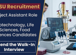 NFSU Recruitment for Project Assistant Role | Attend the Walk-In Interview NFSU Recruitment Announced Project Assistant Jobs for Food Tech, Biotechnology, and Life Sciences Candidates in Gujarat.