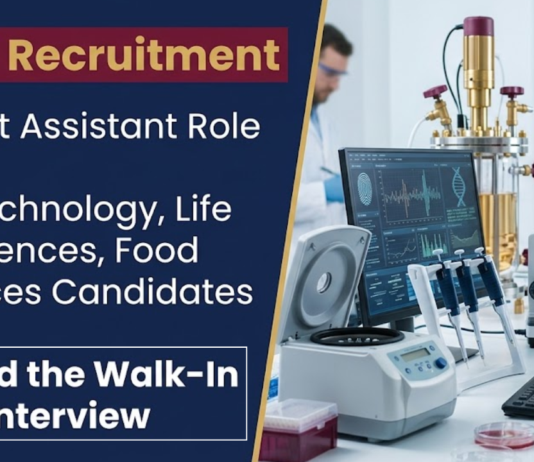 NFSU Recruitment Announced Project Assistant Jobs for Food Tech, Biotechnology, and Life Sciences Candidates in Gujarat.