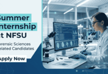 Apply for NFSU Summer Internship 2026. Govt internships and forensic science internships for life science students.