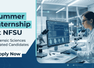 Forensic Science Internships at NFSU | Apply Now and Grab this Opportunity Apply for NFSU Summer Internship 2026. Govt internships and forensic science internships for life science students.
