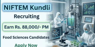 Food Science Jobs at NIFTEM | Apply for Program Manager Role with Rs. 88,000 Pay Apply for Food Science Jobs under NIFTEM Recruitment. Program Manager Jobs with ₹80,000 salary in a Government-Funded Project.
