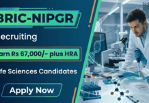 Life Sciences Jobs at BRIC-NIPGR | Earn Rs 67,000/- plus HRA | Attend the Walk-In Interview NIPGR Recruitment for Life Sciences Jobs. Research Jobs with ₹67,000 salary. Attend walk-in interview on May 18.