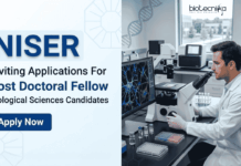 NISER Seeking Post-Doctoral Fellow | Apply Now for Career in Life Sciences NISER Recruitment: Apply for Post-Doctoral Fellows positions in Biological Sciences and Biotechnology Research.