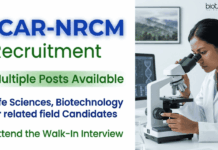 ICAR-NRCM Recruitment for Research Jobs in Life Sciences – Walk-In Interview ICAR Recruitment announced for Research Jobs and Life Sciences Jobs. Attend Walk-In Interview for Multiple Scientific Positions.