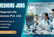 Microbiology & Biotechnology Freshers Jobs | Naprod Life Sciences | Attend the Walk-In Apply for Microbiology and Biotechnology Freshers Jobs at Naprod Life Sciences. Walk-In Interview Life Sciences Career Aspirants.