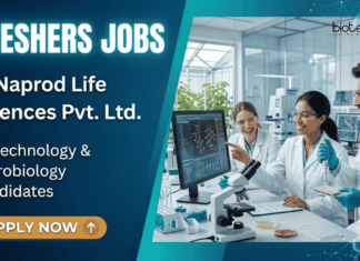Apply for Microbiology and Biotechnology Freshers Jobs at Naprod Life Sciences. Walk-In Interview Life Sciences Career Aspirants.