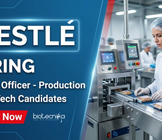 Food Tech Jobs at Nestle | Apply Now and Grab this Opportunity!! Nestlé Career: Senior Officer Production Job for Food Tech and Engineering Candidates in Manufacturing Operations.
