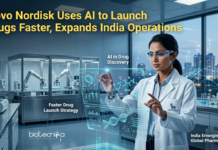 Novo Nordisk Uses AI to Launch Drugs Faster, Expands India Operations Novo Nordisk is using AI in Drug Discovery to Speed up Drug Launches, Improve Efficiency, & Expand the Role of its India Operations.