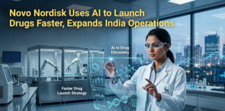 Novo Nordisk Uses AI to Launch Drugs Faster, Expands India Operations Novo Nordisk is using AI in Drug Discovery to Speed up Drug Launches, Improve Efficiency, & Expand the Role of its India Operations.