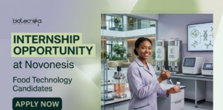 Food Tech Internship at Novonesis for BTech Students | Apply Now Novonesis Food Tech Internship for BTech Freshers in Mumbai: Apply Now for Food Tech Jobs and Dairy Internships.