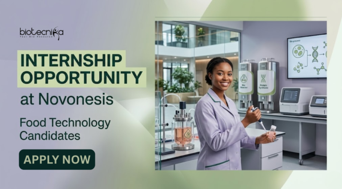 Food Tech Internship at Novonesis for BTech Students | Apply Now Novonesis Food Tech Internship for BTech Freshers in Mumbai: Apply Now for Food Tech Jobs and Dairy Internships.