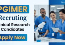 Clinical Research Jobs at PGIMER | MSc Candidates Apply Now PGIMER Recruitment for Clinical Research Jobs. Site Coordinator role in Clinical Trial. Apply before May 9 via email.