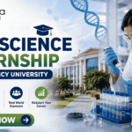 Paid Life Science Internship at Presidency University | Opportunity for MSc Candidates! Paid Life Science Internship at Presidency University Project Intern Opportunity for MSc Candidates! Featured banner for “Paid Life Science Internship at Presidency University” featuring the Biotecnika logo at the top, a life sciences researcher working in a modern laboratory, a university campus backdrop, biotechnology-themed graphics, and a bold “Apply Now” button at the bottom.