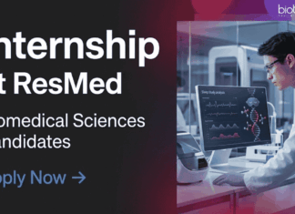 Internship for Biomedical Sciences Candidates at Resmed | Apply Now Regulatory Affairs Jobs Apply for ResMed Careers Regulatory Affairs Jobs in Bangalore: Biomedical Science and Engineering students can Apply Now.