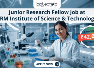 SRM Institute Hiring Junior Research Fellow | 42,000+24% HRA per month Fellowship SRM Institute Hiring Junior Research Fellow 37,000+24% HRA per month Fellowship. Apply for Junior Research Fellow Job at SRM Institute. Excellent Life Science Careers opportunity for life science graduates.