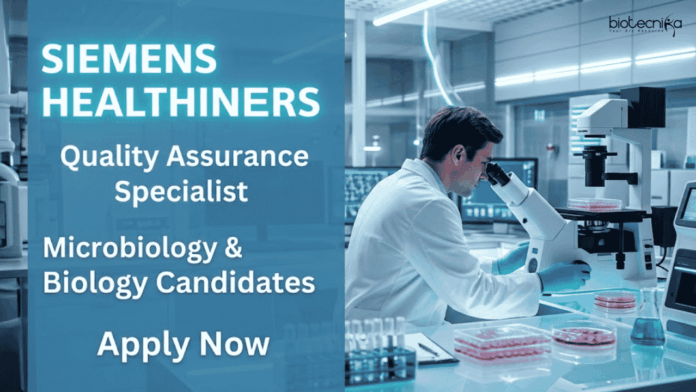 Siemens Apply for Quality Assurance Jobs at Siemens Healthineers: Microbiology and pharma QA careers with GMP, CAPA, FDA compliance experience.