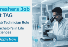 Life Sciences Freshers Jobs at TAG | Apply Now for Lab Technician Role Apply for Lab Technician Jobs for Life Sciences Freshers. Start your Career in Life Sciences with Hands-On Lab Experience. Freshers Apply Now.