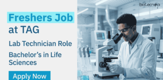Life Sciences Freshers Jobs at TAG | Apply Now for Lab Technician Role Apply for Lab Technician Jobs for Life Sciences Freshers. Start your Career in Life Sciences with Hands-On Lab Experience. Freshers Apply Now.