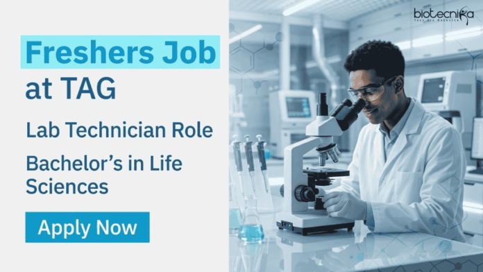 TAG Apply for Lab Technician Jobs for Life Sciences Freshers. Start your Career in Life Sciences with Hands-On Lab Experience. Freshers Apply Now.