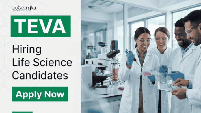 TEVA (2) Apply for Teva Careers QA QC Jobs in Bangalore: Great Opportunity for Pharmaceutical and Life Sciences Candidates.