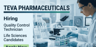 Apply for Microbiology Jobs under Teva Careers. Explore Quality Control Jobs in Pharma. Check Eligibility, Job Role, and Apply Online Now.