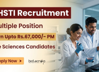 Apply Now for Life Sciences Research Jobs at THSTI & Earn Upto Rs. 67,000/- PM THSTI Recruitment Announced Research Jobs for Life Science Candidates in Clinical Research and Biotechnology Projects.