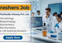 Life Sciences Freshers Jobs at Techindia Infoway Pvt. Ltd | Apply Now Techindia Infoway Pvt. Ltd. is Hiring Life Sciences Freshers for Trainee Clinical Analysts: Apply for Clinical Analyst Jobs in Chennai.