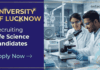Project Assistant Jobs at University of Lucknow | Apply Now for Life Sciences Research Apply for University of Lucknow Recruitment. Project Assistant Jobs for Life Sciences Research and Biotechnology Candidates.