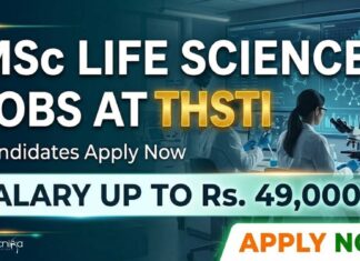 MSc Life Science Jobs at THSTI | Candidates Apply Now