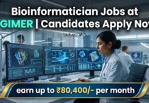 High-Paying Bioinformatician Job at PGIMER – Earn Up To Rs.80400/- Per Month! Bioinformatician Jobs at PGIMER | Candidates Apply Now