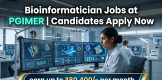 Bioinformatician Jobs at PGIMER | Candidates Apply Now