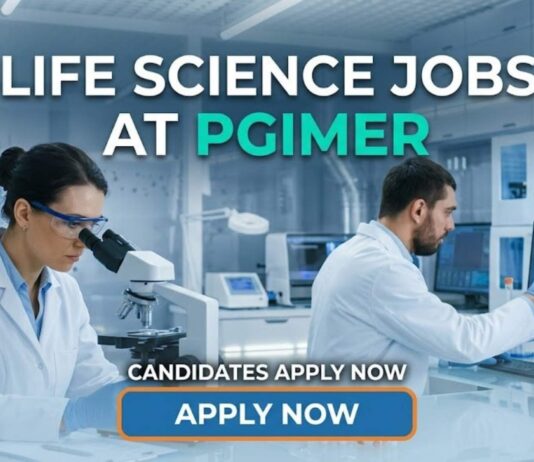 Life Science Jobs at PGIMER | Candidates Apply Now 