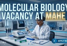 MAHE Molecular Biology Vacancy 2026 | Earn Up to Rs 64,092 per month Molecular Biology Vacancy at MAHE | Candidates Apply Now